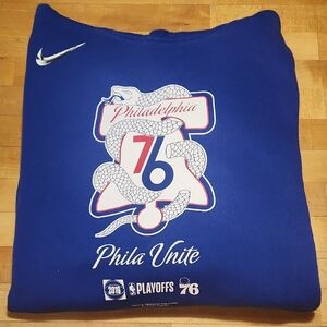 Nike Blue 76ers Phila Unite Sweatshirt